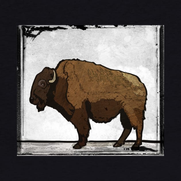 Digital Pop Art Modern Bison Buffalo Print by SodaArtStudio